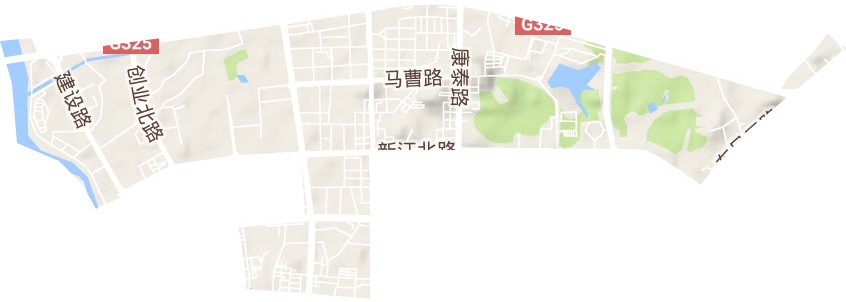 城北街道地形地图