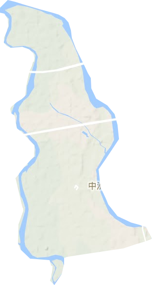 中洲街道地形地图