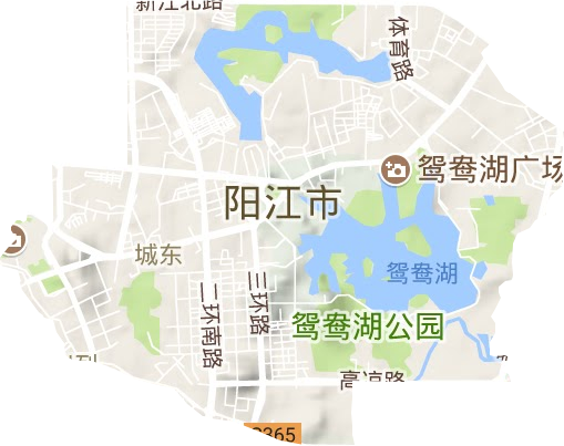 城东街道地形地图