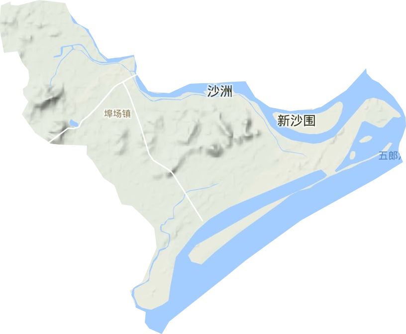 埠场镇地形地图