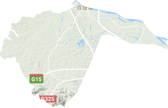 双捷镇地形地图