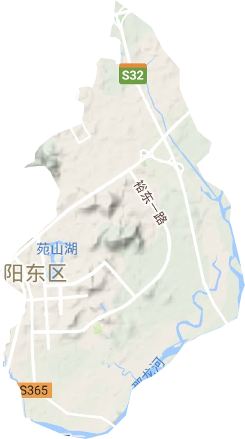 东城镇地形地图