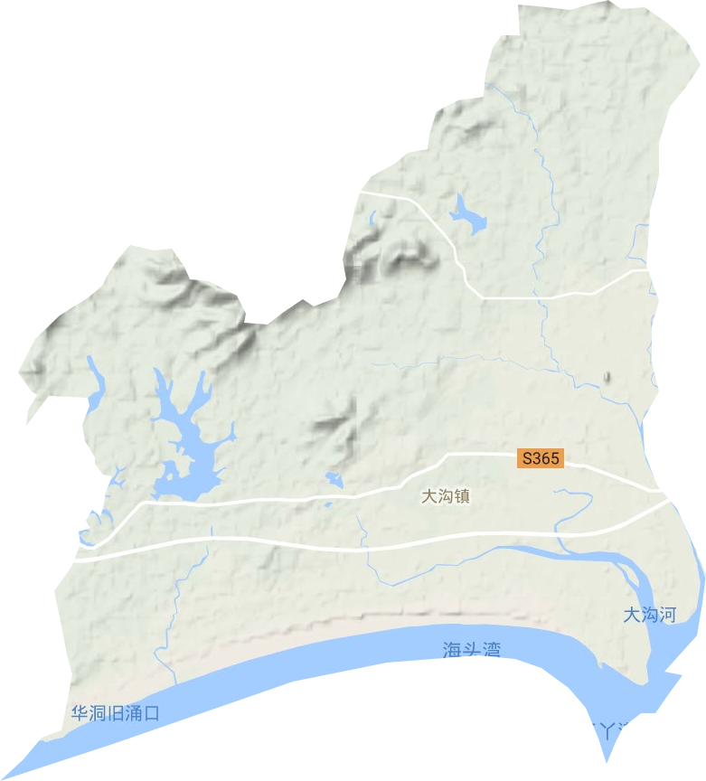 大沟镇地形地图