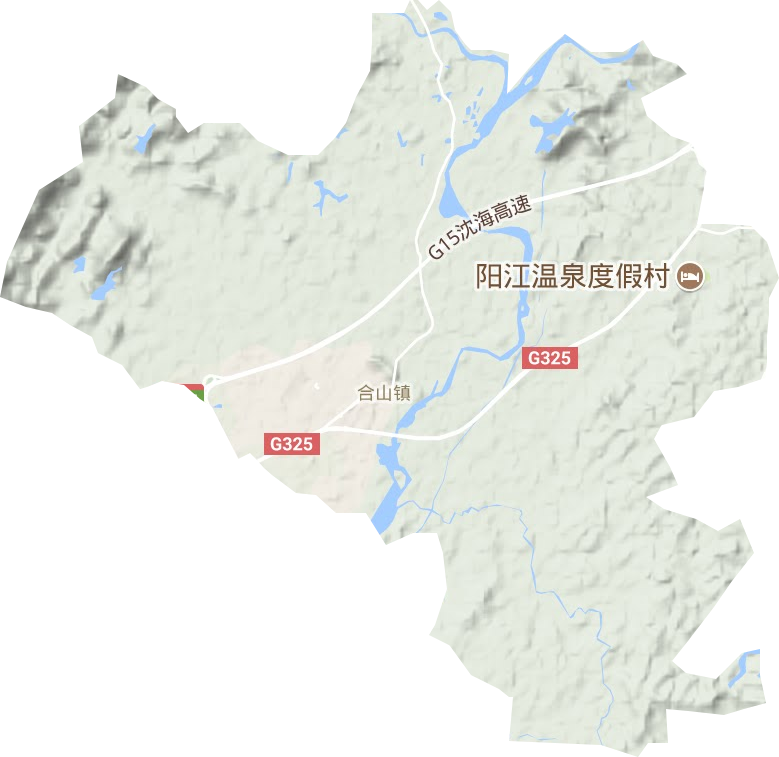合山镇地形地图