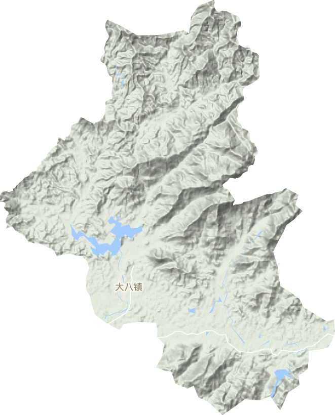 大八镇地形地图
