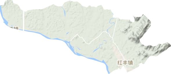 红丰镇地形地图