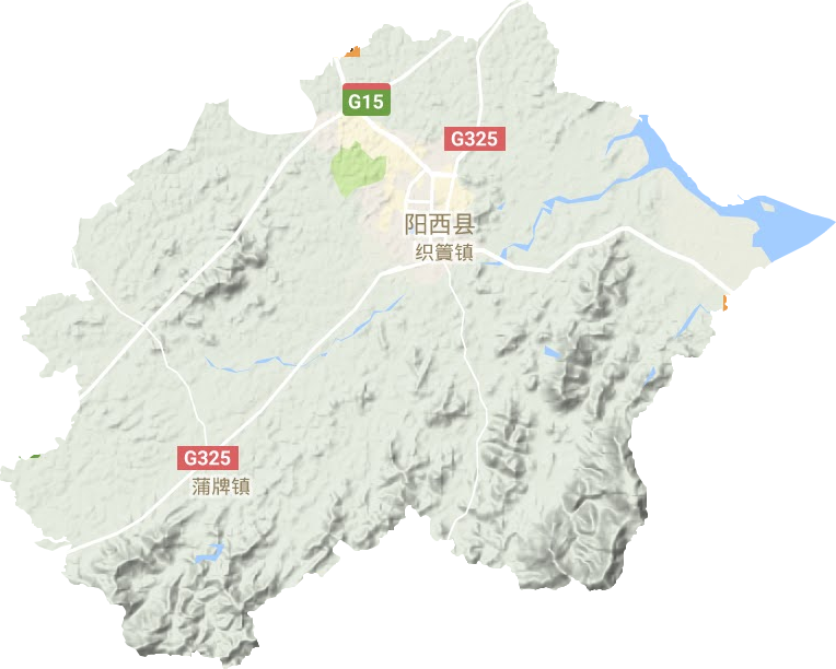 织篢镇地形地图