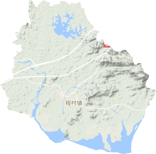 程村镇地形地图