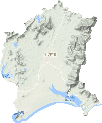 上洋镇地形地图