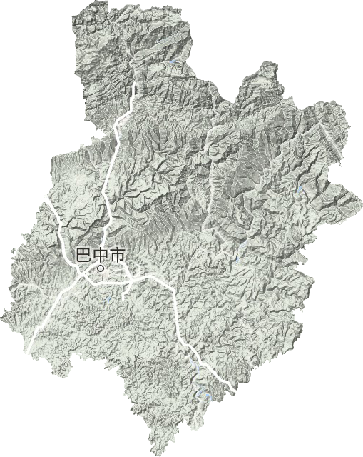巴中市地形地图