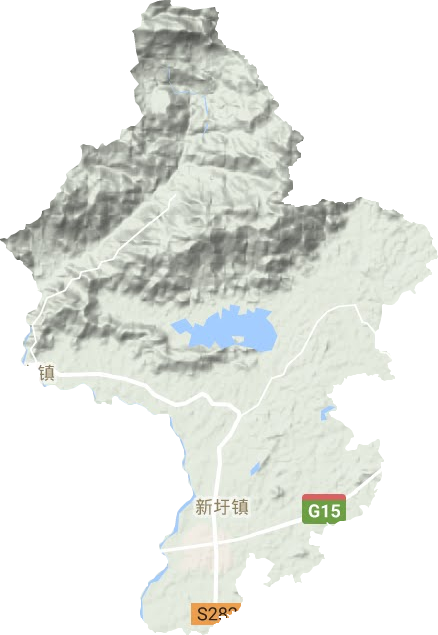 新圩镇地形地图
