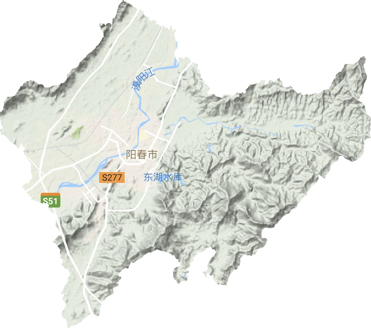 春城街道地形地图