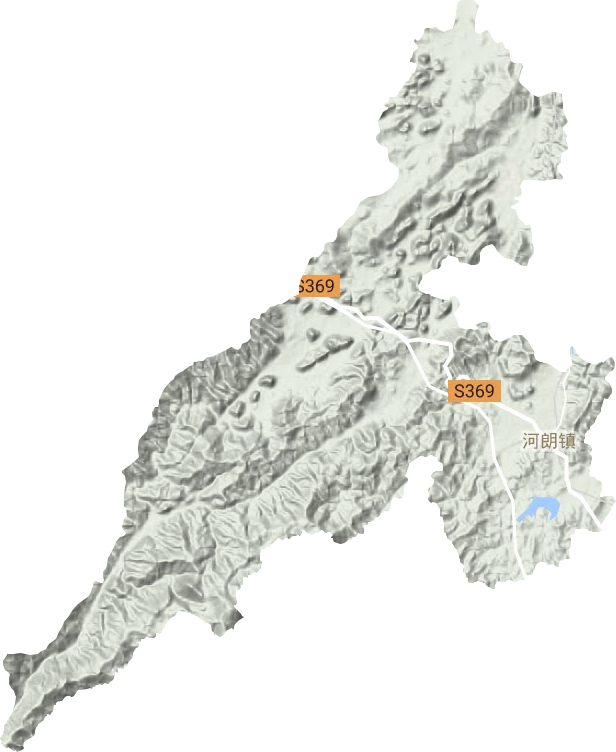 河朗镇地形地图
