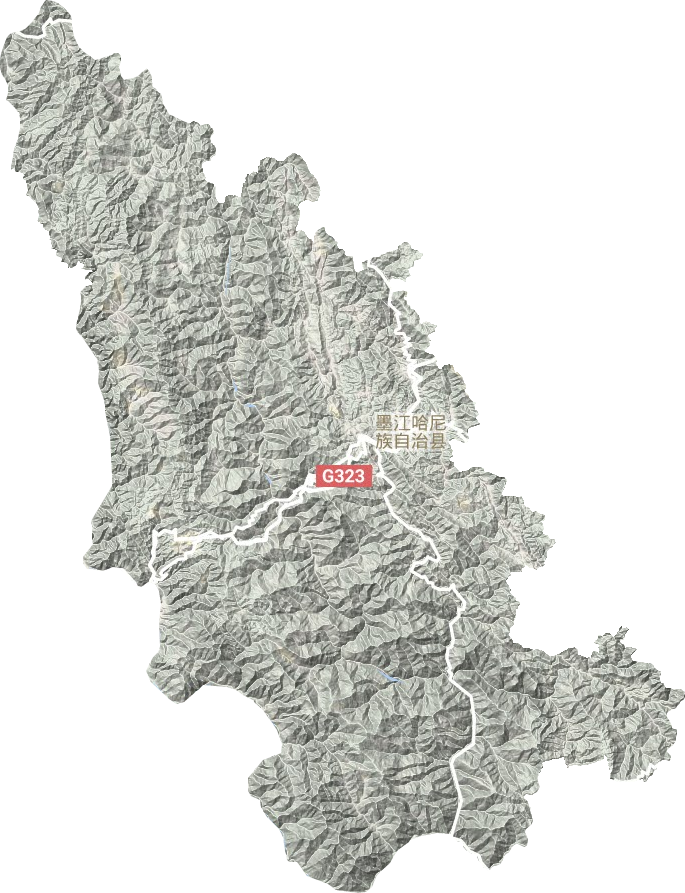 墨江县地形地图
