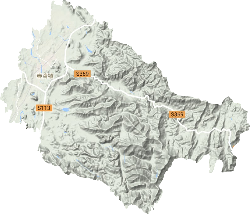 春湾镇地形地图