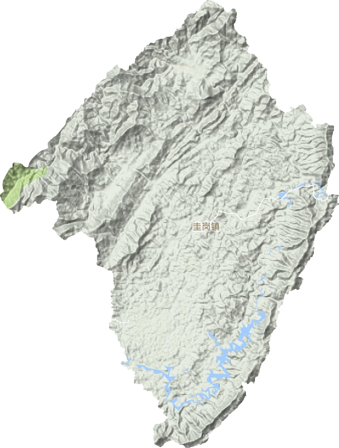 圭岗镇地形地图