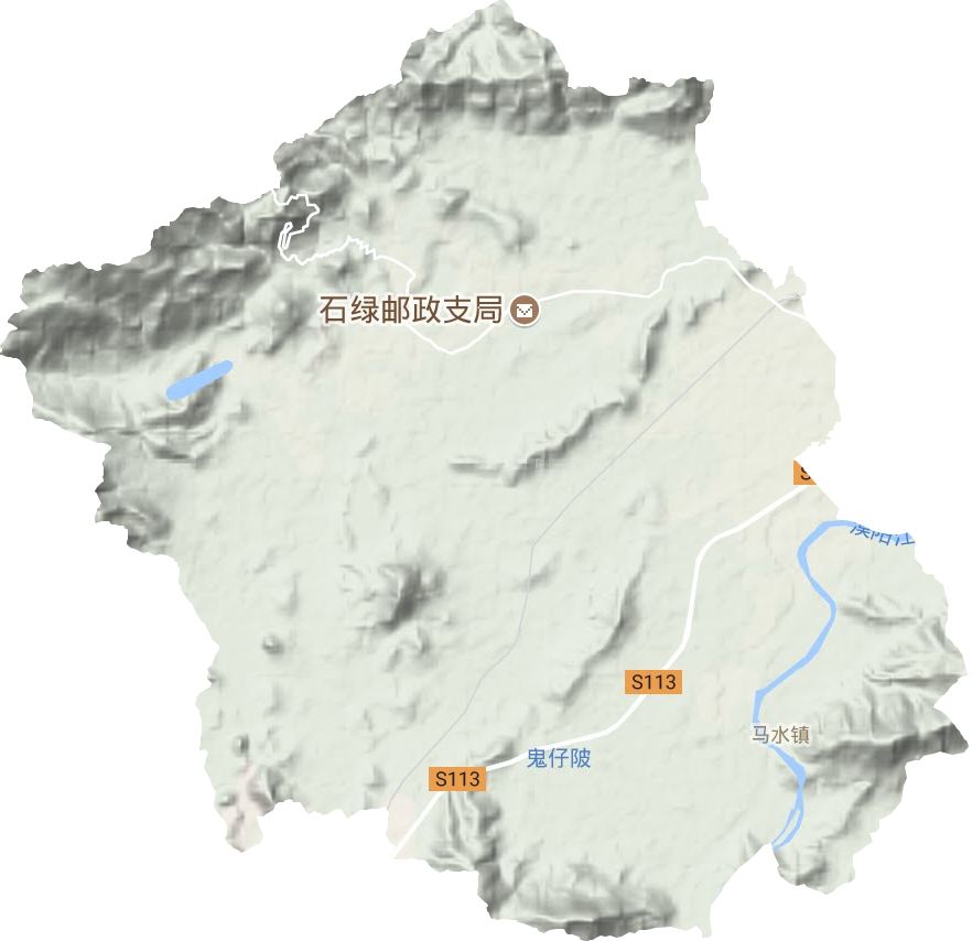 马水镇地形地图