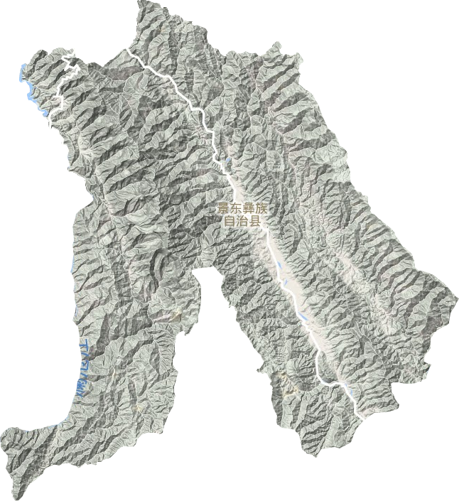 景东县地形地图