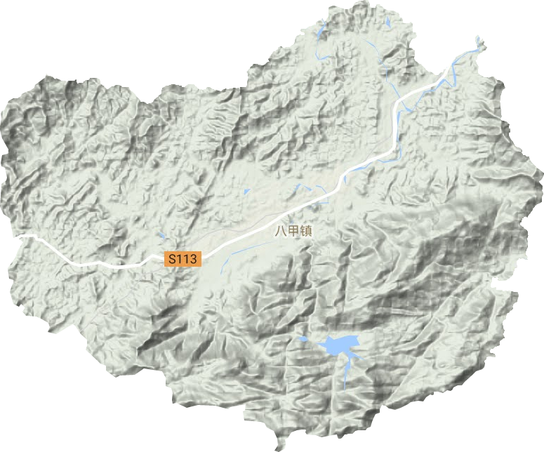 八甲镇地形地图