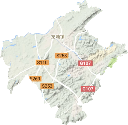龙塘镇地形地图