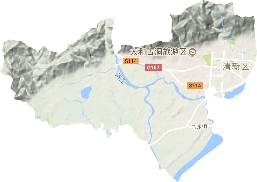 太和镇地形地图