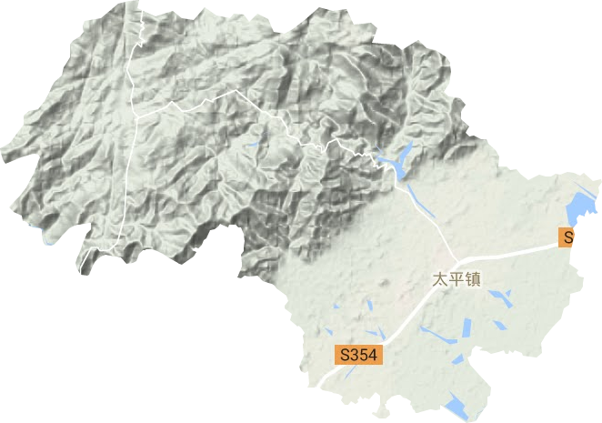 太平镇地形地图