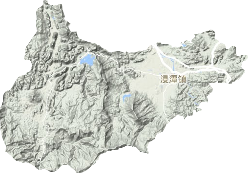 浸潭镇地形地图