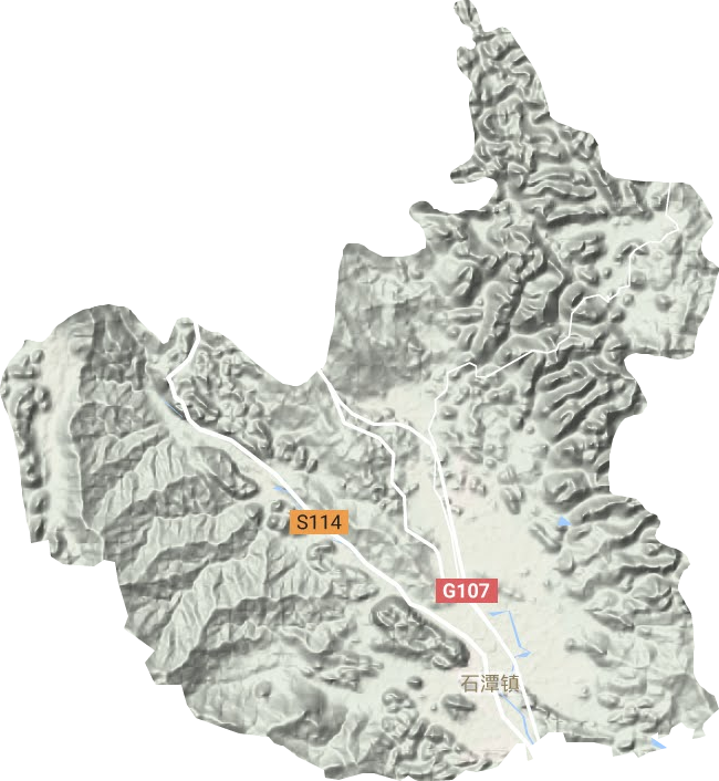 石潭镇地形地图