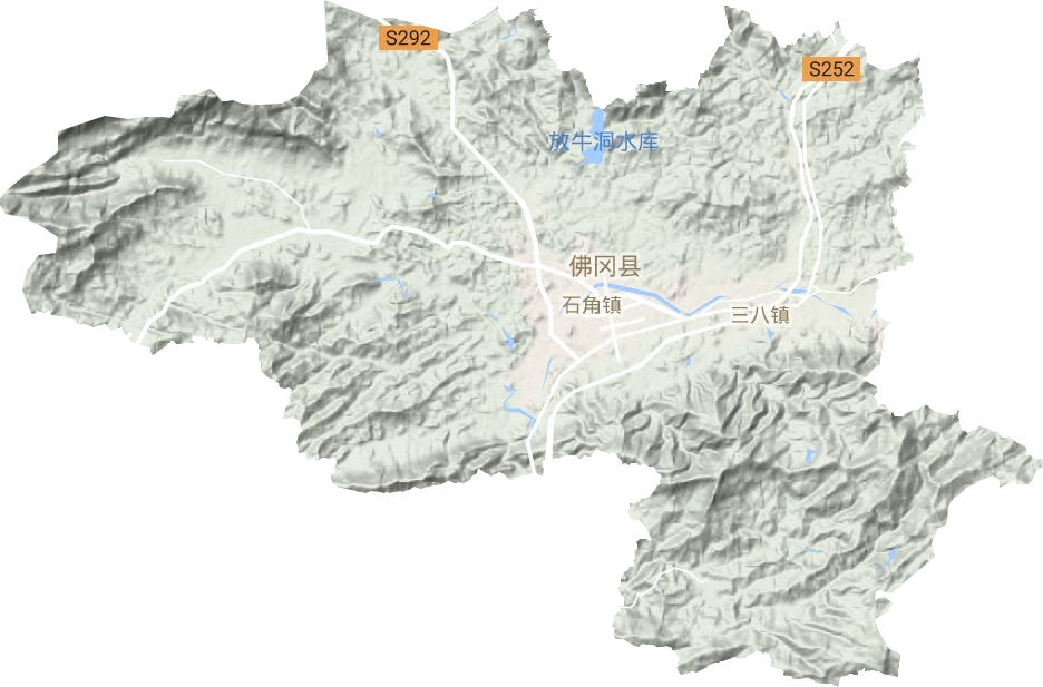 石角镇地形地图