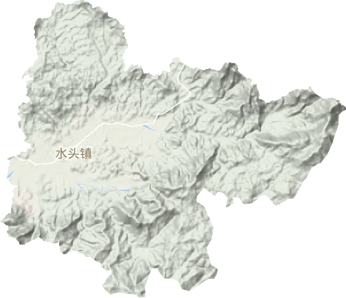 水头镇地形地图