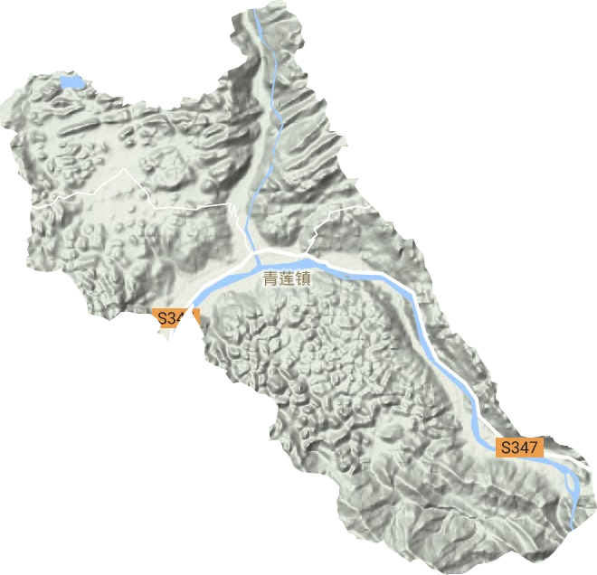 青莲镇地形地图