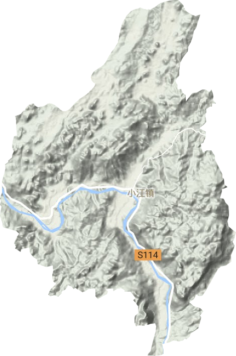 小江镇地形地图