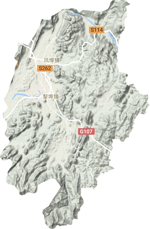 黎埠镇地形地图