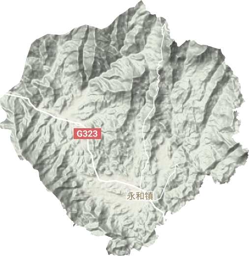 永和镇地形地图