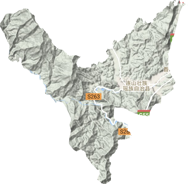 吉田镇地形地图