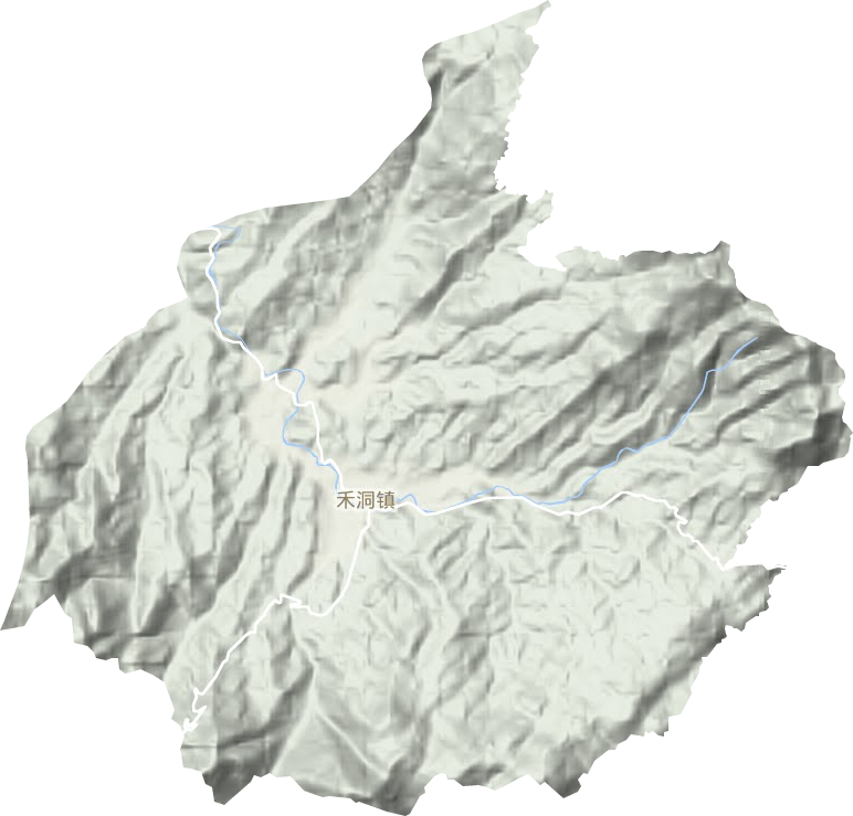 禾洞镇地形地图