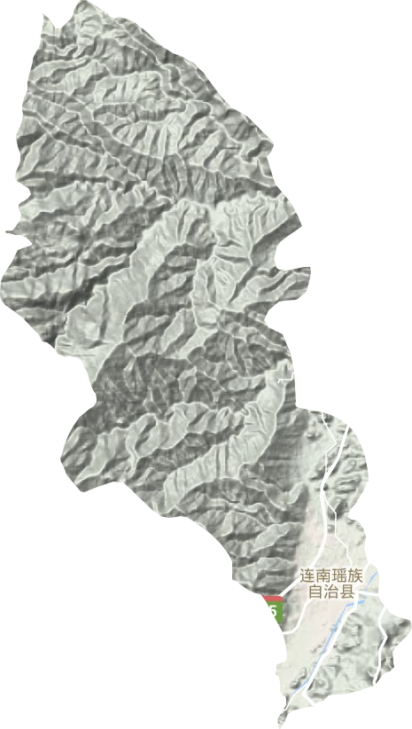 三江镇地形地图