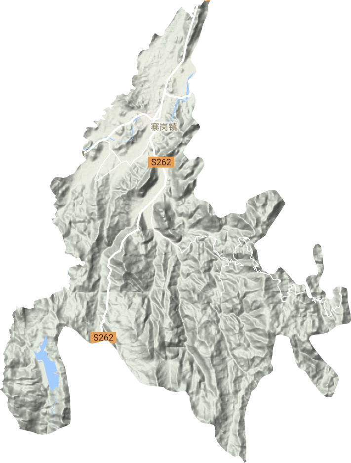 寨岗镇地形地图
