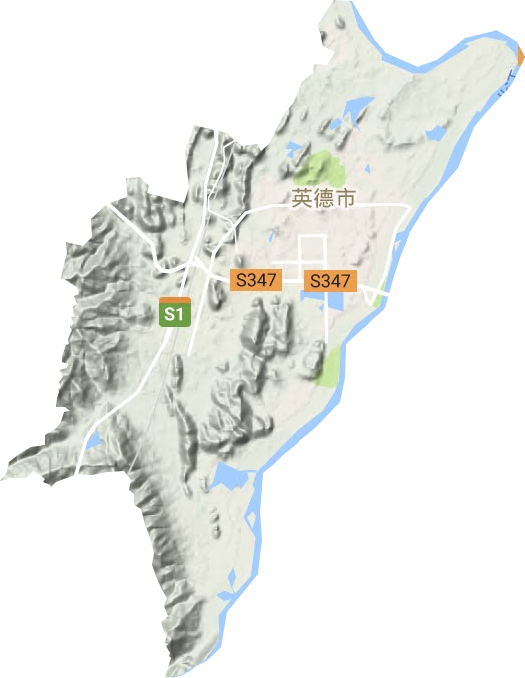 英城街道地形地图