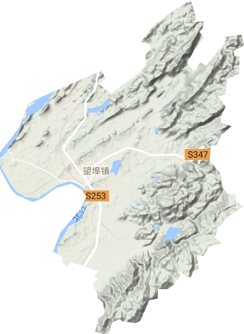 望埠镇地形地图