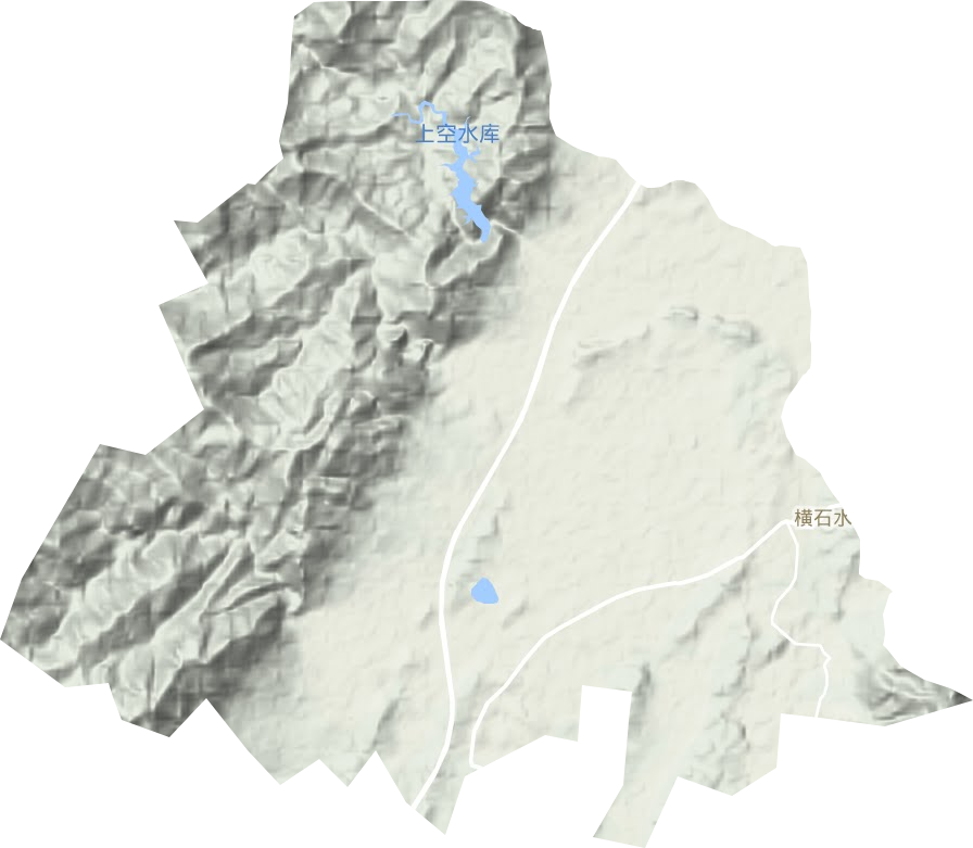 横石水镇地形地图