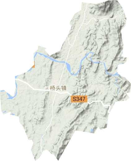 桥头镇地形地图