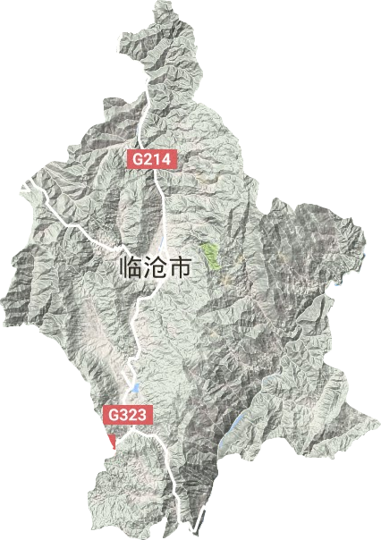 临翔区地形地图