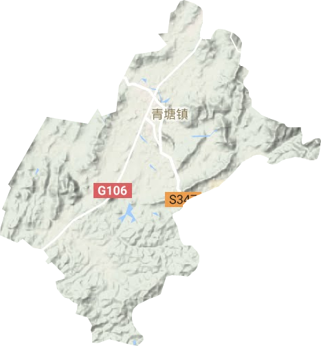 青塘镇地形地图