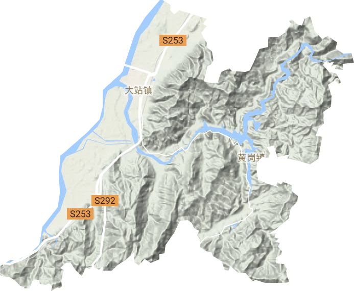 大站镇地形地图
