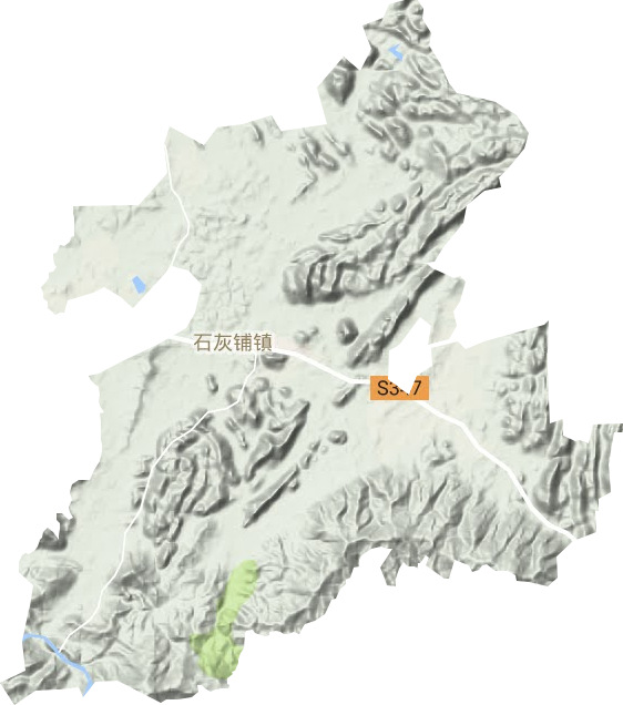 石灰铺镇地形地图