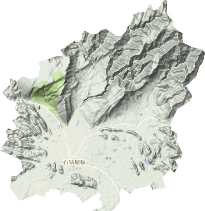 石牯塘镇地形地图