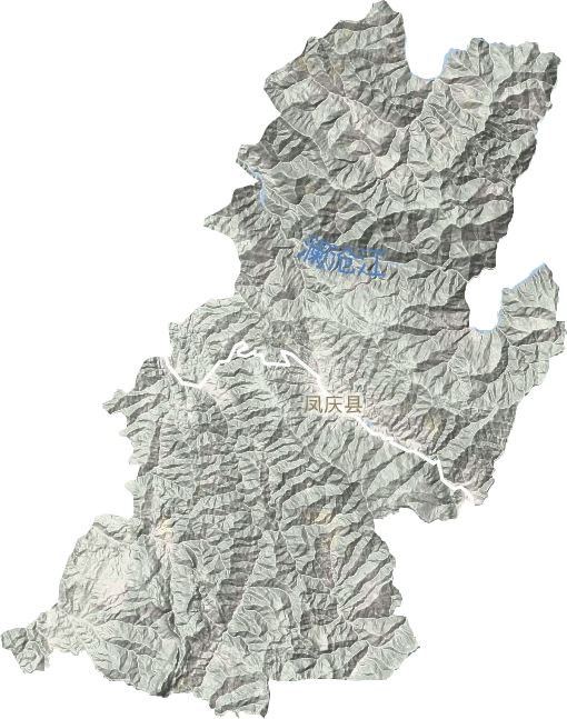 凤庆县地形地图