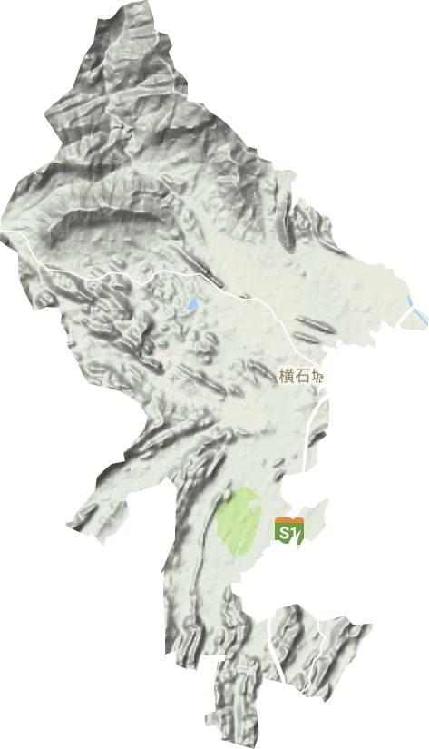 横石塘镇地形地图