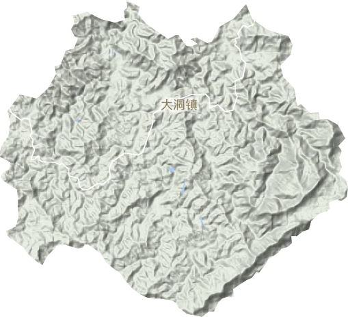大洞镇地形地图